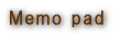 Memo pad